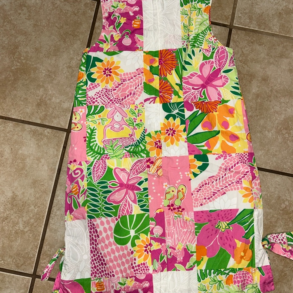 vintage Lilly Pulitzer sleeveless patchwork dress size 8 - Picture 5 of 5